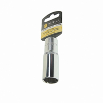 Головка торцевая глубокая 21мм 1/2"DR 12-гранная (держатель) ЭВРИКА /1/10